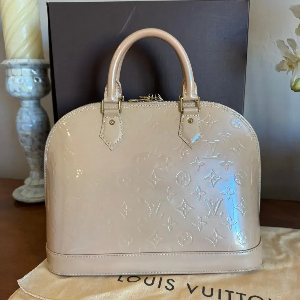 Vintage Louis Vuitton Vernis Alma Handbag Monogram Patent Leather - Picture 3 of 16